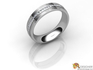 Men's Diamond 18ct. White Gold Court Wedding Ring-D10708-0501-053G
