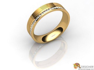 Men's Diamond 18ct. Yellow Gold Court Wedding Ring-D10709-1801-030G