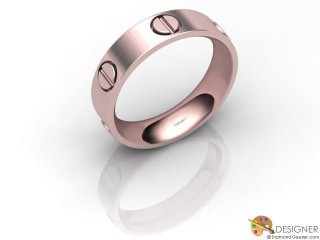 Men's Designer 18ct. Rose Gold Court Wedding Ring-D10751-0403-000G