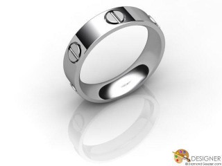 Men's Designer 18ct. White Gold Court Wedding Ring-D10751-0501-000G