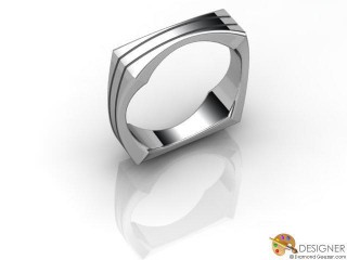 Men's Designer 18ct. White Gold Court Wedding Ring-D10824-0501-000G