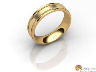 Men's Designer 18ct. Yellow Gold Flat-Court Wedding Ring-D10825-1803-000G