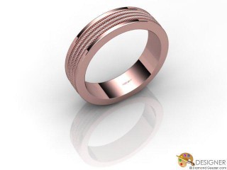 Women's Designer 18ct. Rose Gold Court Wedding Ring-D10840-0401-000L