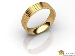 Men's Designer 18ct. Yellow Gold Flat-Court Wedding Ring-D10841-1801-000G