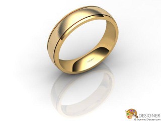 Men's Designer 18ct. Yellow Gold Court Wedding Ring-D10849-1803-000G