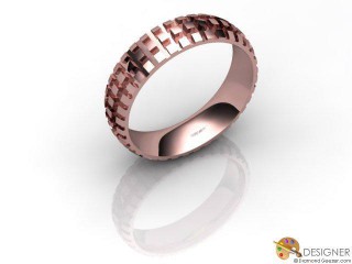 Women's Designer 18ct. Rose Gold Court Wedding Ring-D10863-0401-000L