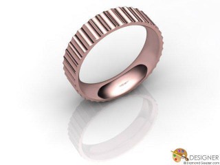 Women's Designer 18ct. Rose Gold Court Wedding Ring-D10865-0401-000L