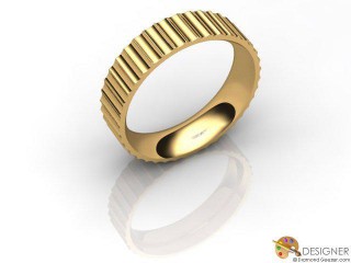 Men's Designer 18ct. Yellow Gold Court Wedding Ring-D10865-1801-000G