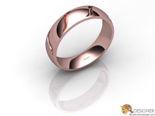 Women's Designer 18ct. Rose Gold Court Wedding Ring-D10893-0401-000L