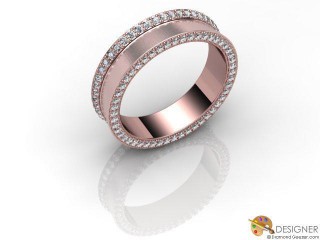 Women's Diamond 18ct. Rose Gold Court Wedding Ring-D10902-0401-100L