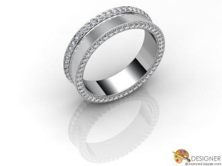 Men's Diamond 18ct. White Gold Court Wedding Ring-D10902-0501-100G