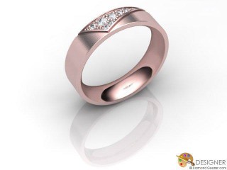 Men's Diamond 18ct. Rose Gold Flat-Court Wedding Ring-D10918-0403-007G