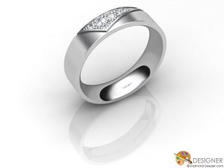 Men's Diamond 18ct. White Gold Flat-Court Wedding Ring-D10918-0503-007G
