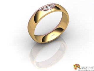 Women's Diamond 18ct. Rose and Yellow Gold Court Wedding Ring-D10921-2500-005L