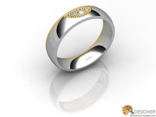 Men's Diamond 18ct. Yellow and White Gold Court Wedding Ring-D10921-2801-005G