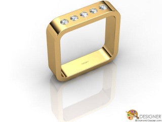 Men's Diamond 18ct. Yellow Gold Court Wedding Ring-D10922-1801-005G