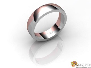 Men's Designer 18ct. White and Rose Gold Court Wedding Ring-D10923-2401-000G