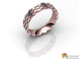 Women's Designer 18ct. Rose Gold Court Wedding Ring-D10925-0403-000L