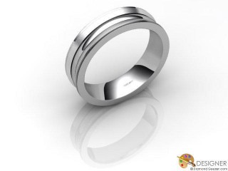 Men's Designer 18ct. White Gold Court Wedding Ring-D10928-0501-000G