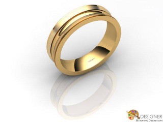 Men's Designer 18ct. Yellow Gold Court Wedding Ring-D10928-1801-000G
