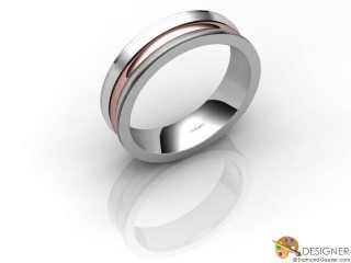 Men's Designer 18ct. White and Rose Gold Court Wedding Ring-D10928-2401-000G