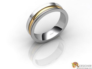 Men's Designer 18ct. Yellow and White Gold Court Wedding Ring-D10928-2801-000G