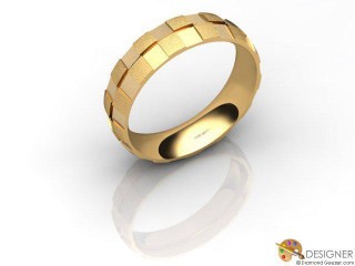 Men's Designer 18ct. Yellow Gold Court Wedding Ring-D10936-1803-000G