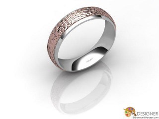 Men's Designer 18ct. White and Rose Gold Court Wedding Ring-D10937-2408-000G