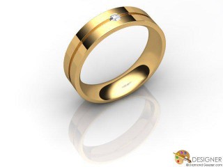 Men's Diamond 18ct. Yellow Gold Flat-Court Wedding Ring-D10943-1801-001G