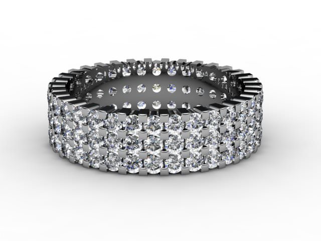 All Diamond Wedding Ring 1.87cts. in Platinum