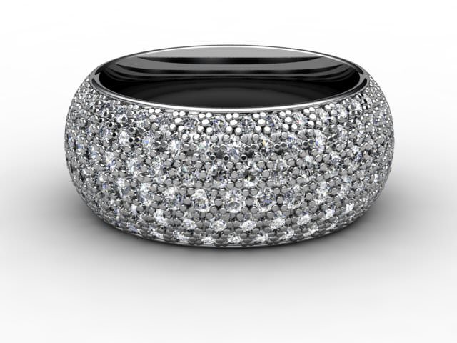 All Diamond Wedding Ring 2.16cts. in Platinum