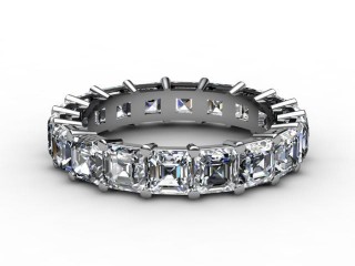 All Diamond Wedding Ring 4.44cts. in Platinum-W88-01073