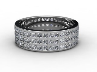 All Diamond Wedding Ring 2.85cts. in Platinum-W88-01078