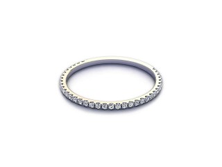 All Diamond Wedding Ring 0.15cts. in Platinum-W88-01527