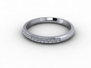 0.14cts. 1/3 Platinum Wedding Ring Ring-W88-01707