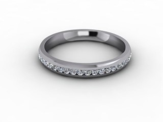 0.41cts. 3/4 Platinum Wedding Ring Ring-W88-01714