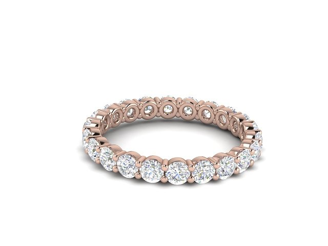 All Diamond Wedding Ring 1.81cts. in 18ct. Rose Gold