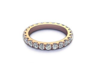 All Diamond Wedding Ring 1.40cts. in 9ct. Rose Gold