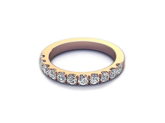 All Diamond Wedding Ring 0.65cts. in 9ct. Rose Gold