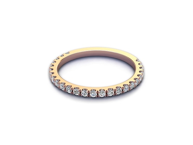 All Diamond Wedding Ring 0.33cts. in 18ct. Rose Gold