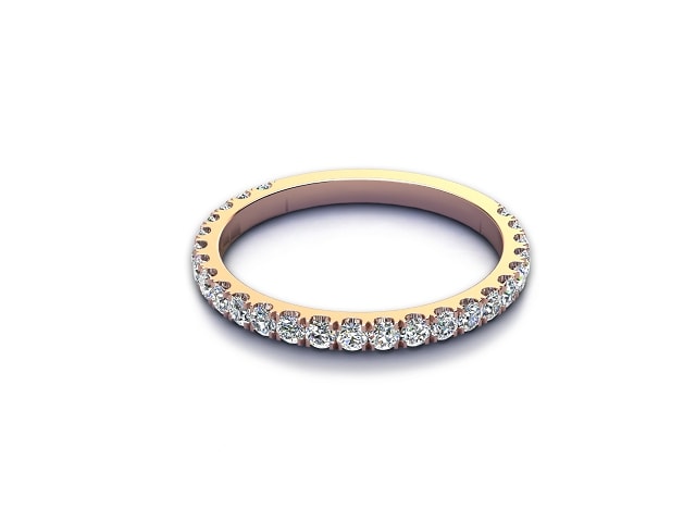 All Diamond Wedding Ring 0.55cts. in 9ct. Rose Gold