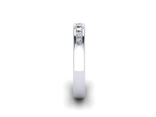 Semi-Set Diamond Wedding Ring in Platinum: 3.3mm. wide with Round Channel-set Diamonds - 6