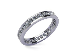 All Diamond Wedding Ring 1.43cts. in Platinum - 12