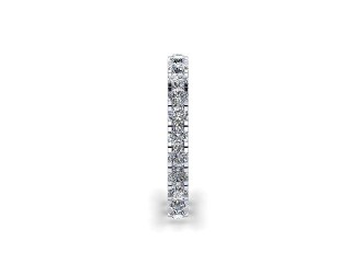 Full-Set Diamond Wedding Ring in Platinum: 2.6mm. wide with Round Split Claw Set Diamonds - 6