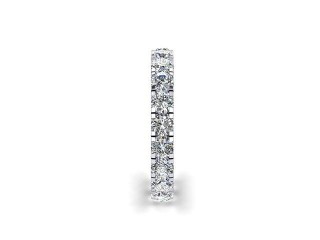 Full-Set Diamond Wedding Ring in Platinum: 3.1mm. wide with Round Split Claw Set Diamonds - 6