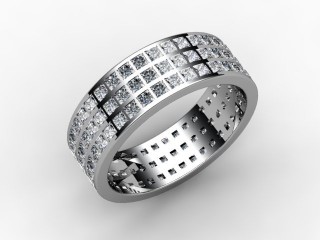 All Diamond Wedding Ring 2.85cts. in Platinum - 12