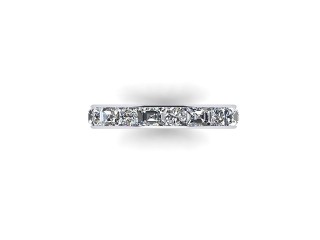 All Diamond Wedding Ring 3.43cts. in Platinum - 9