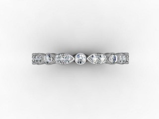 All Diamond Wedding Ring 0.56cts. in Platinum - 9