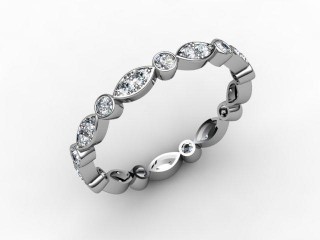 All Diamond Wedding Ring 0.56cts. in Platinum - 12