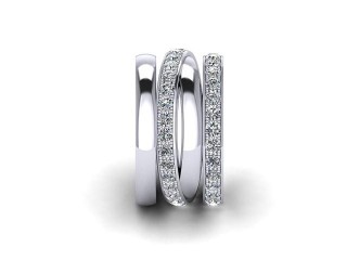 All Diamond Wedding Ring 1.75cts. in Platinum - 6